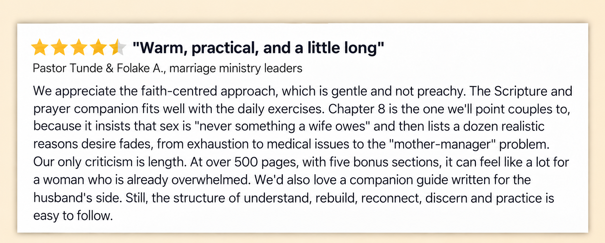 Reader review