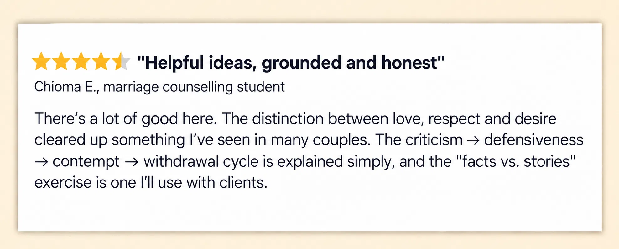 Reader review