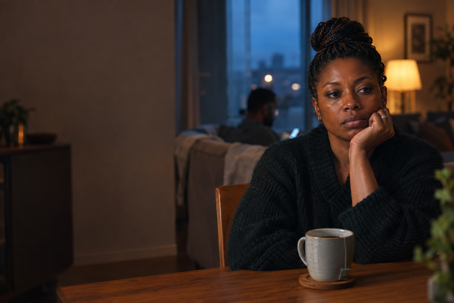 A woman struggling in her marriage